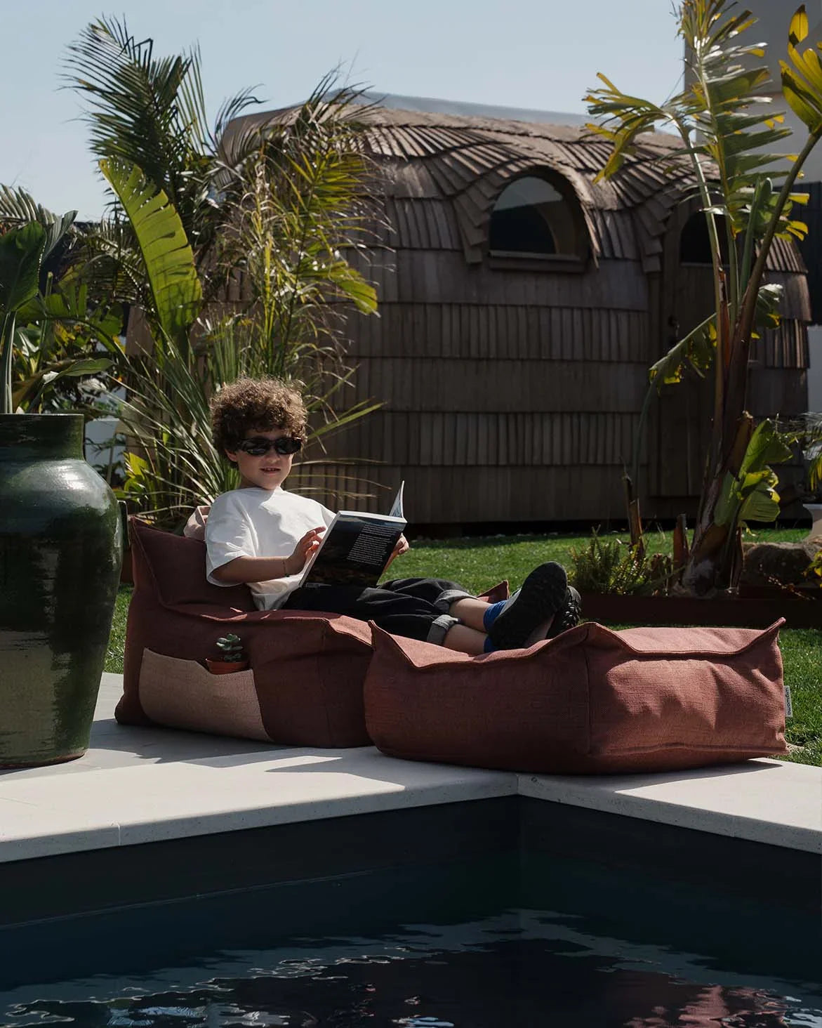 Outdoor Beanbag - Pomegranate