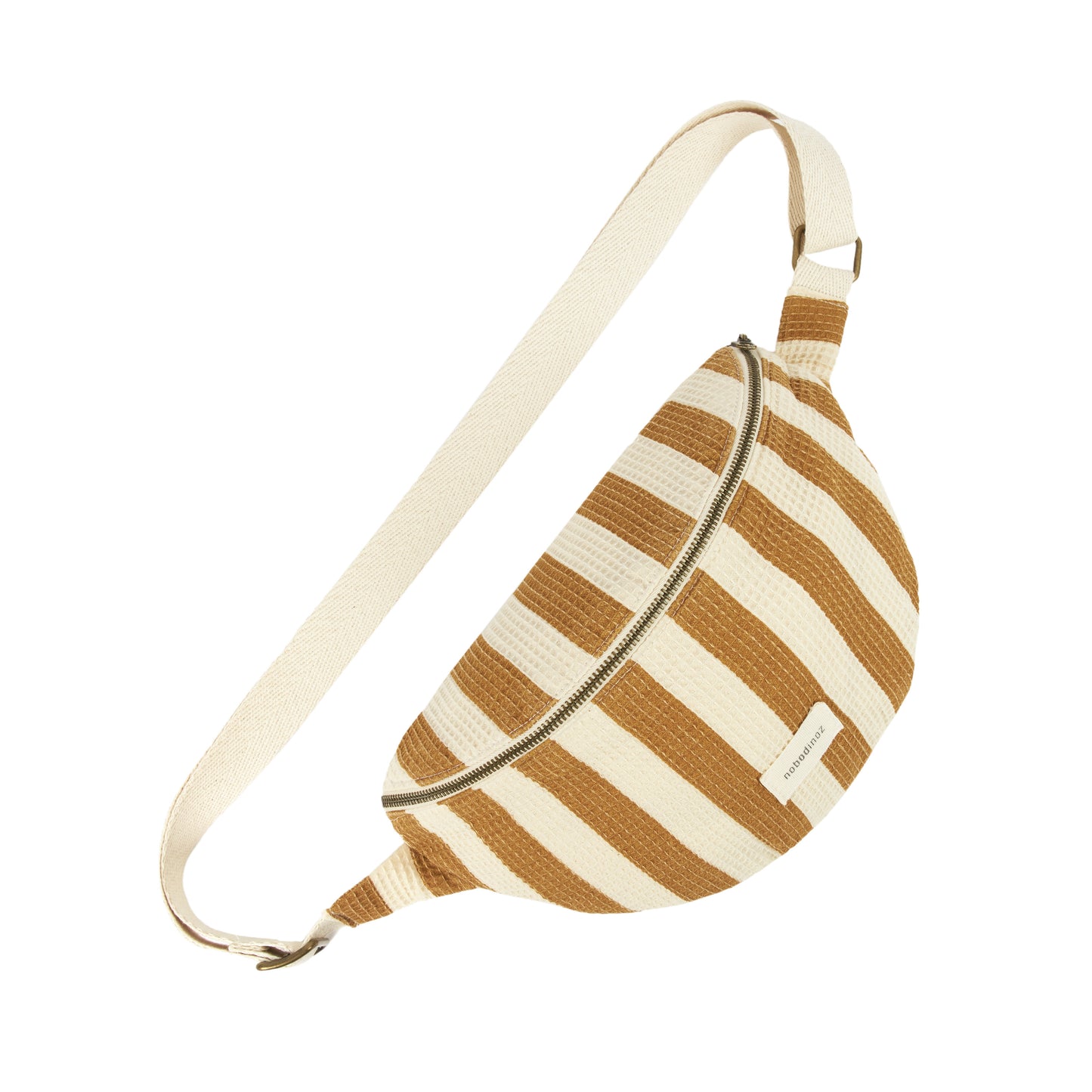 Nobodinoz Fanny pack - honey stripes waffle