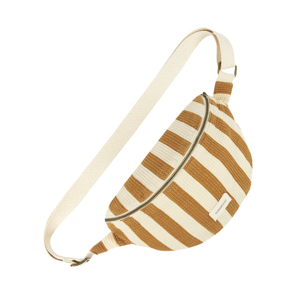 Nobodinoz Fanny pack - honey stripes waffle