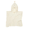 Nobodinoz Poncho - Black Stripes Waffle (6-9 jaar)