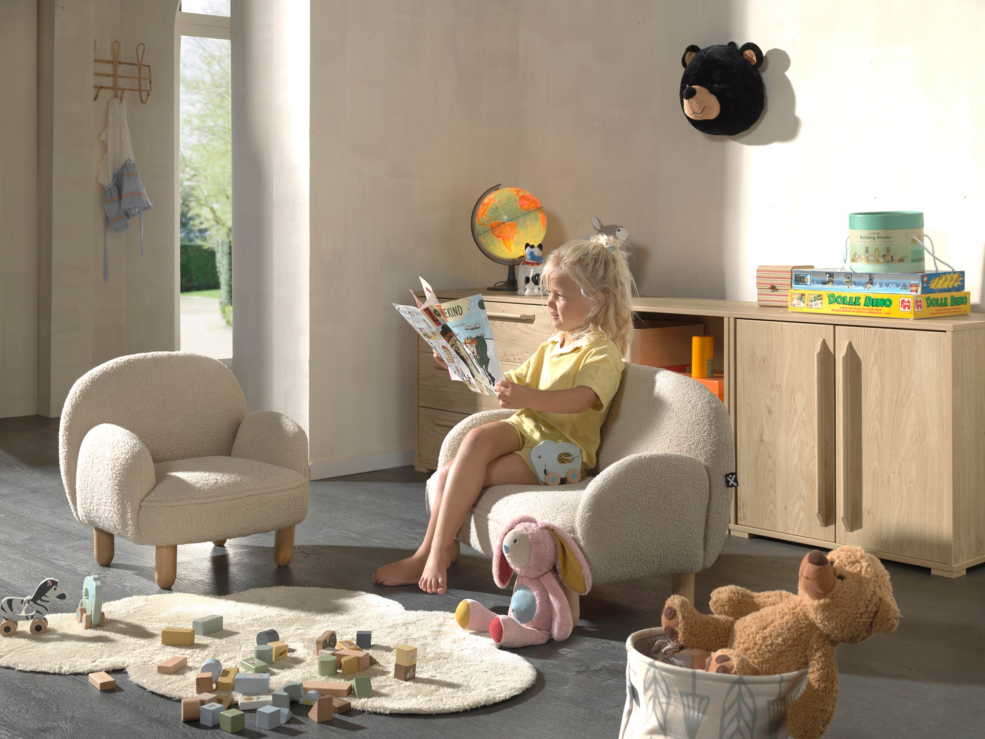 Rocky Fauteuil - Beige Bouclé