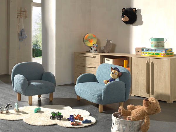 Rocky Bank - Blauw Bouclé