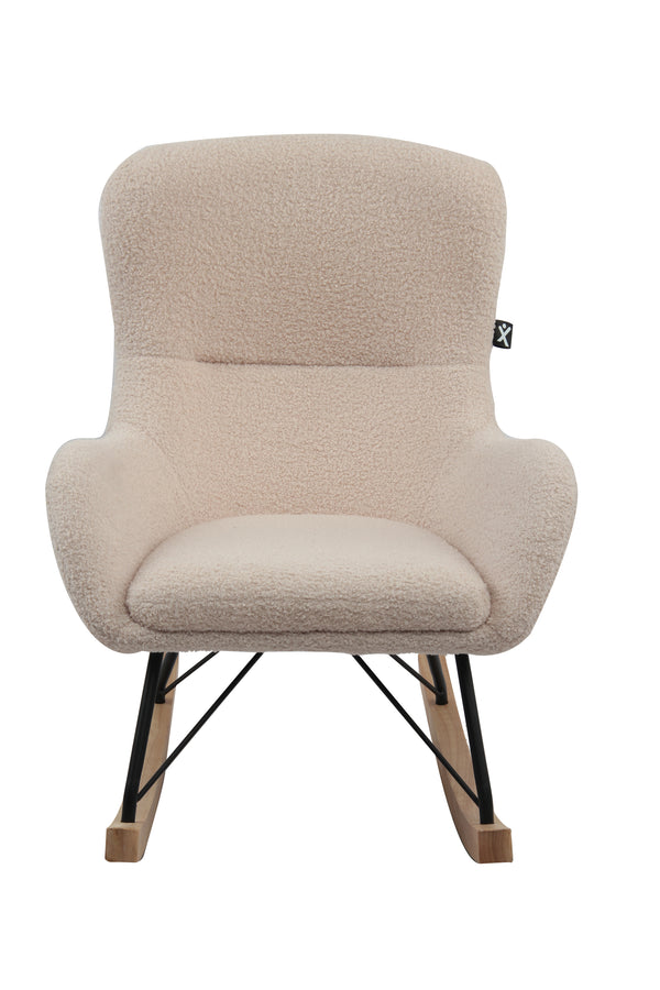 Schommelstoel Rocky - Bouclé Beige (Mini)