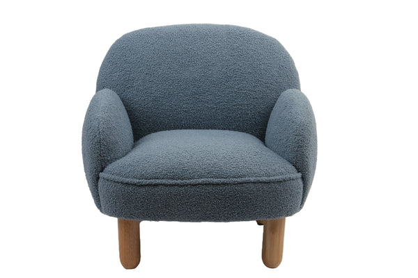 Rocky Fauteuil - Blauw Bouclé