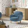 Rocky Fauteuil - Blauw Bouclé