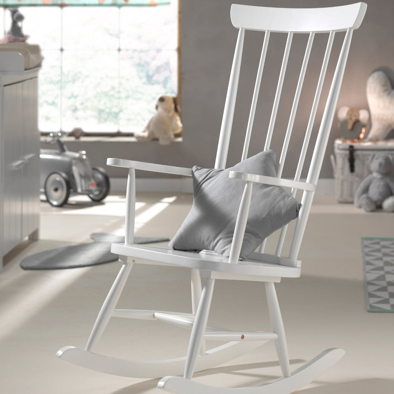 Wooden Rocking Chair - white