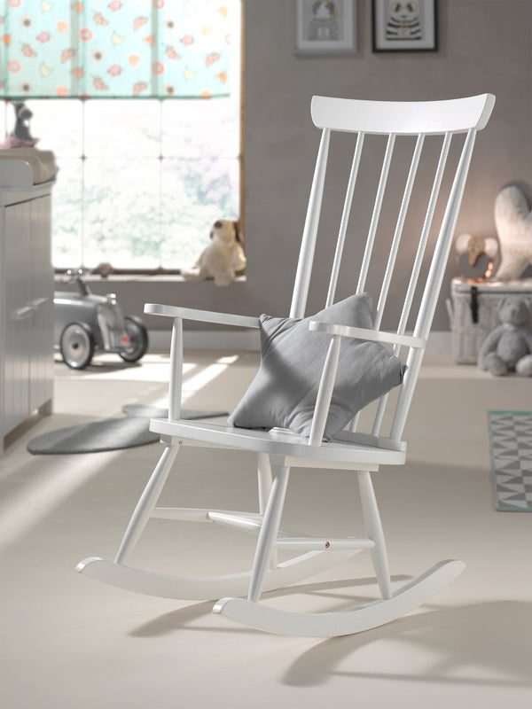 Wooden Rocking Chair - white