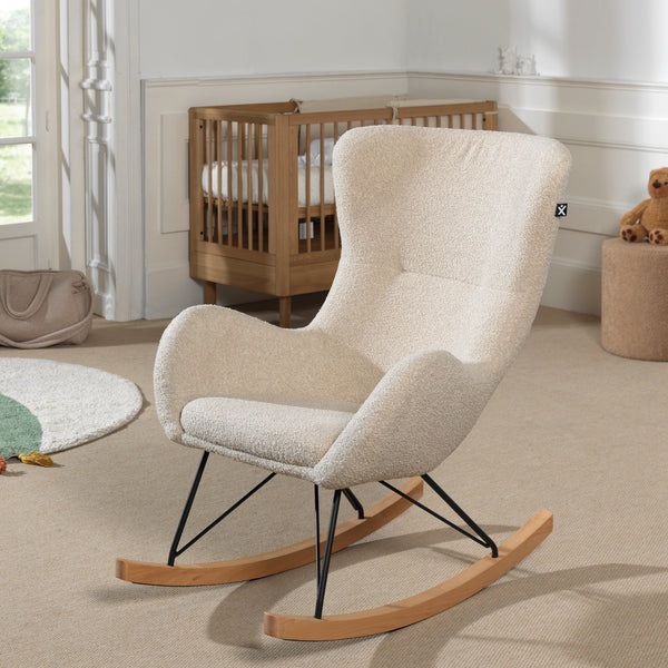 Schommelstoel Rocky - Bouclé Beige