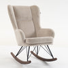 Schommelstoel Rocky - Corto Beige/Walnoot