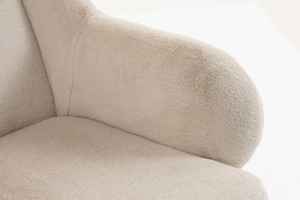 Schommelstoel Rocky - Corto Beige/Walnoot