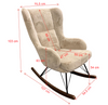 Schommelstoel Rocky - Corto Beige/Walnoot