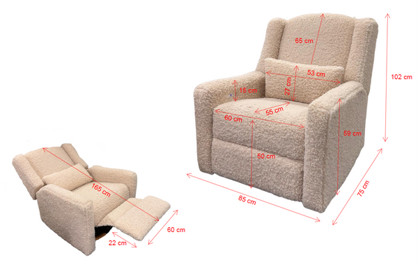 Rocky Elektrische Relaxstoel Curly - Beige