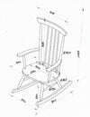 Wooden Rocking Chair - white