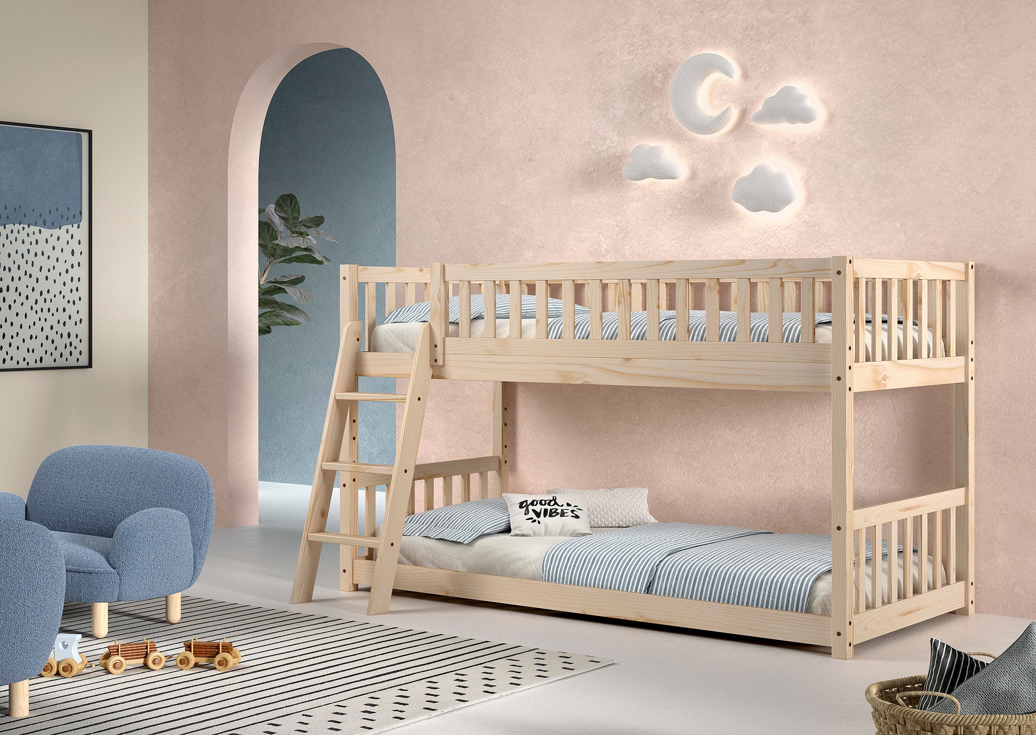 Stapelbed Ronald - Natuur (ombouwbaar)