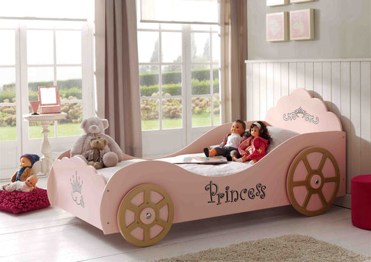 Vipack Princess Pink Car 90x200 cm