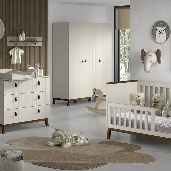 Sezane 3-deurskast - Walnoot/Clay (kopie)