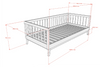 Sezane Kajuitbed 90x200 - Clay/Walnoot