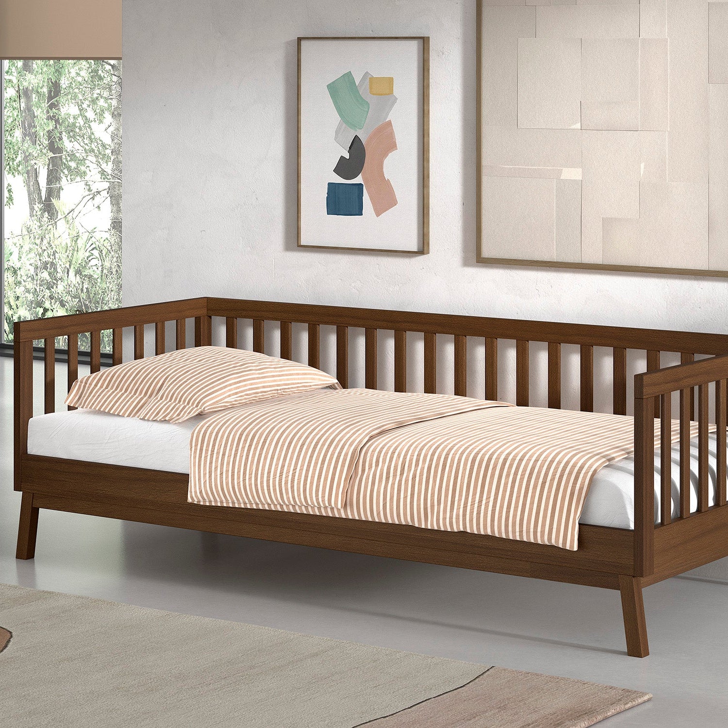 Sezane Kajuitbed 90x200 - Walnoot