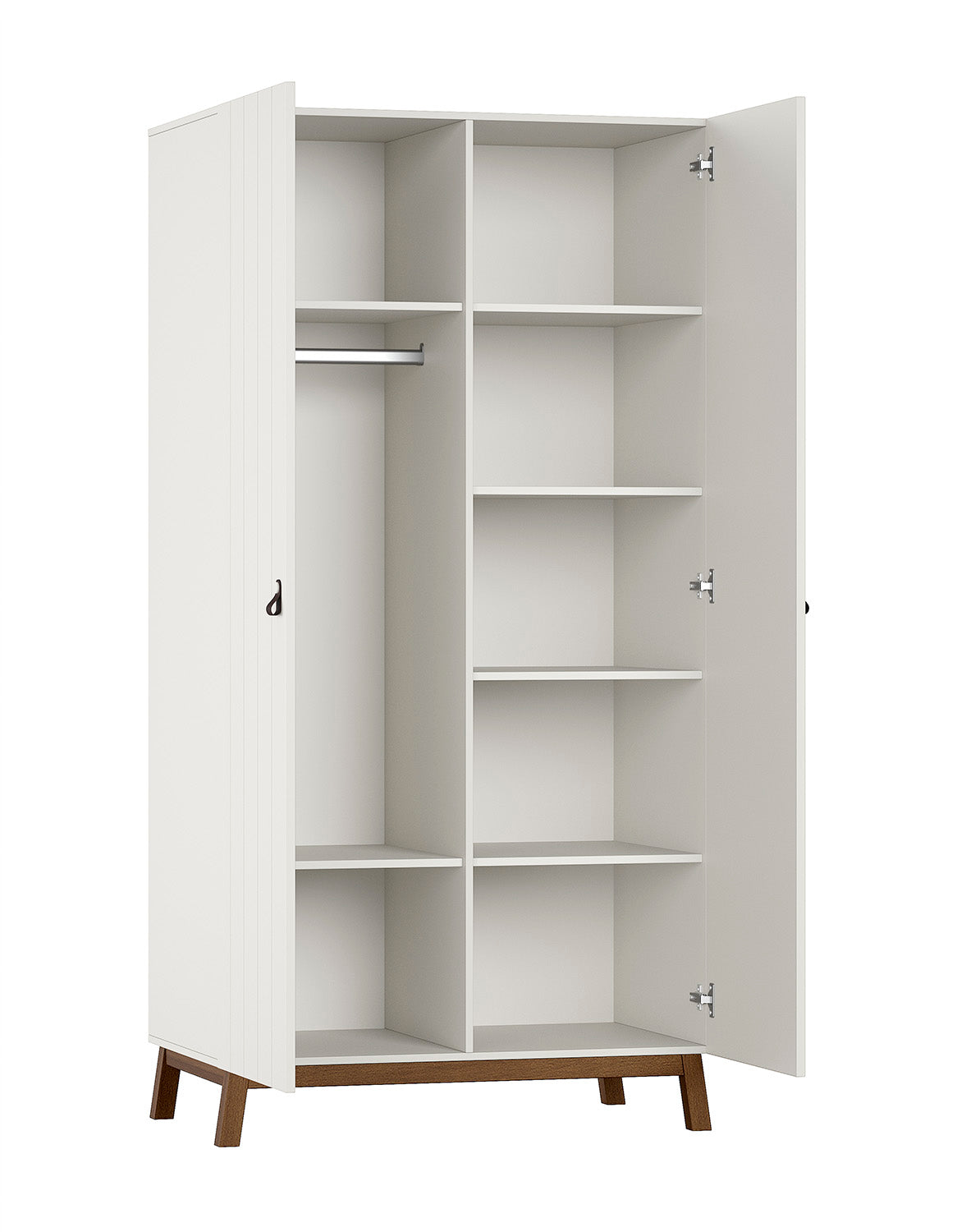 Sezane 2-deurskast - Walnoot/Clay