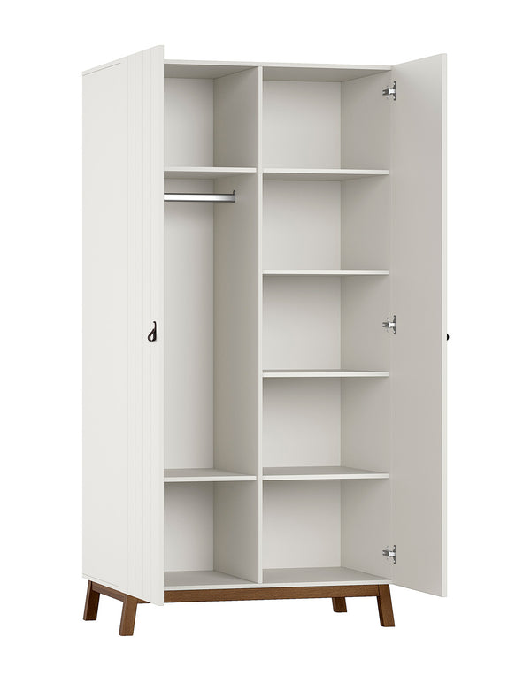 Sezane 2-deurskast - Walnoot/Clay