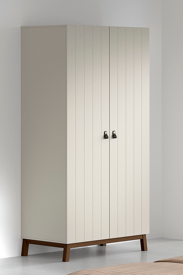 Sezane 2-deurskast - Walnoot/Clay