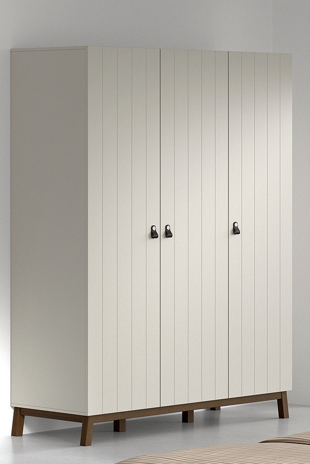 Sezane 3-deurskast - Walnoot/Clay (kopie)