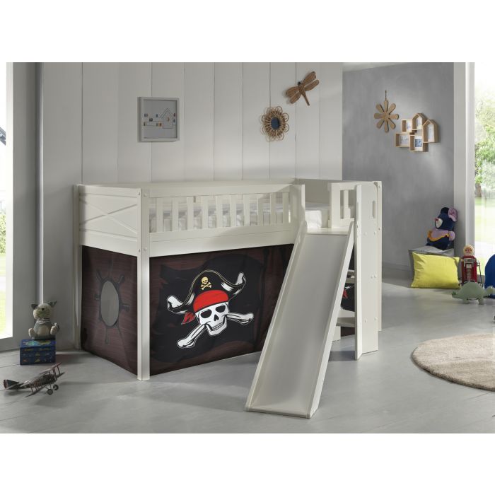 Scott loft bed with slide - white