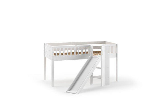 Scott loft bed with slide - white