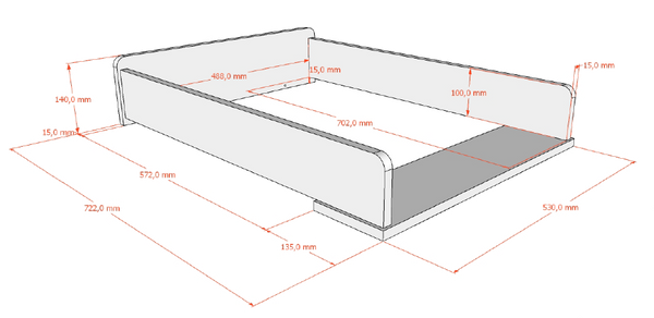Jaxx Dresser Dino - White