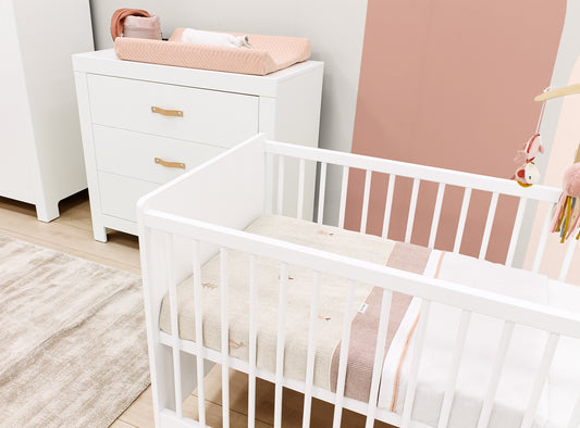 Bopita 3-piece baby room Senn (bed incl. mattress, chest of drawers and cupboard)