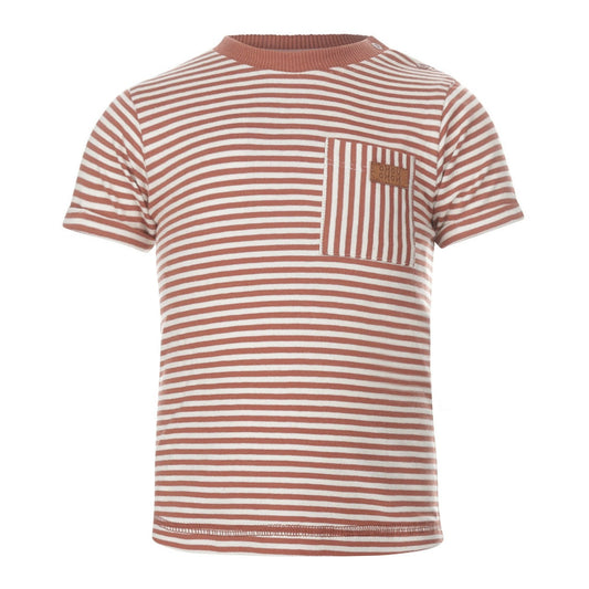 T-shirt Rusty Brown stripes - 6-9 months