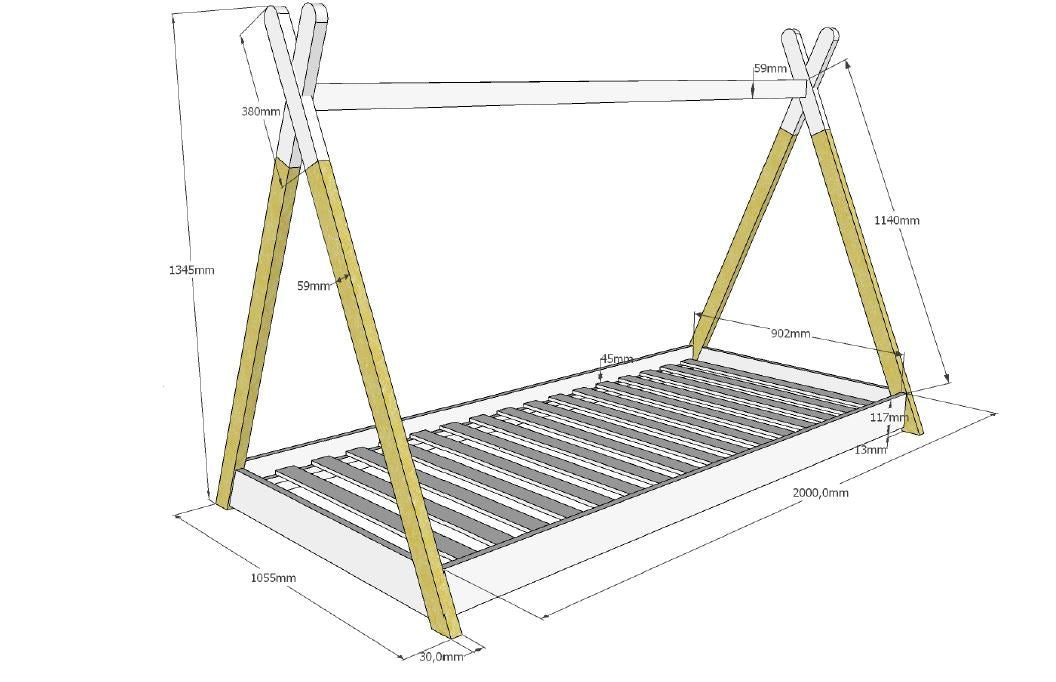 Tipi Bed 90x200 cm