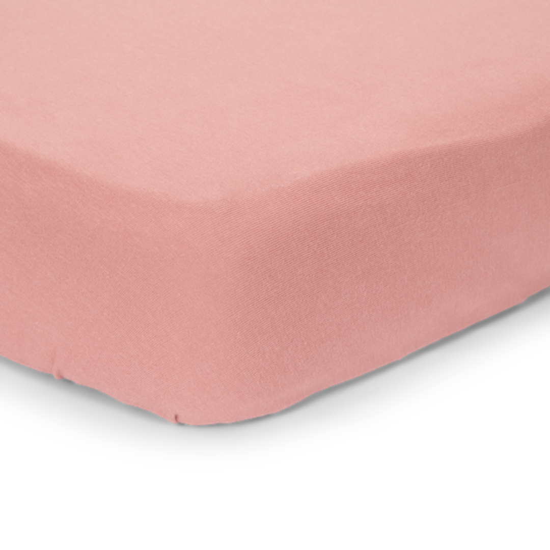 Hoeslaken 1-pers bed (90x200 cm) - Organic Cotton - Pink Blush