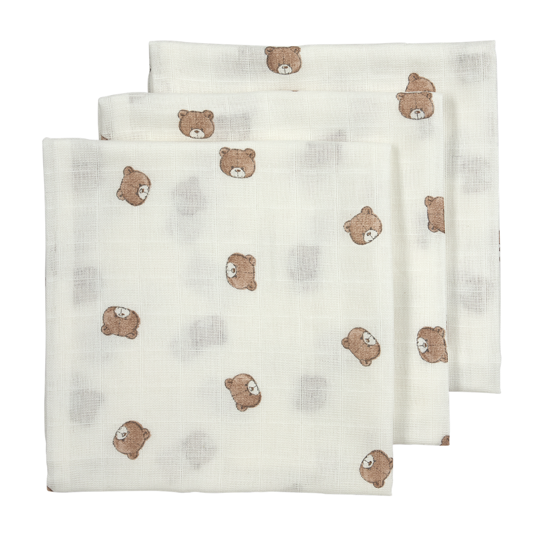 Hydrofiele doeken 3-pack 70x70 cm - Bear