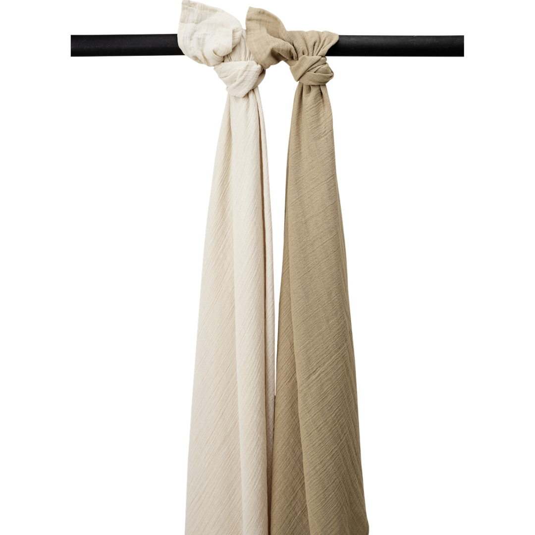 2-pack doeken 120x120cm pre-washed - Soft Sand/Taupe