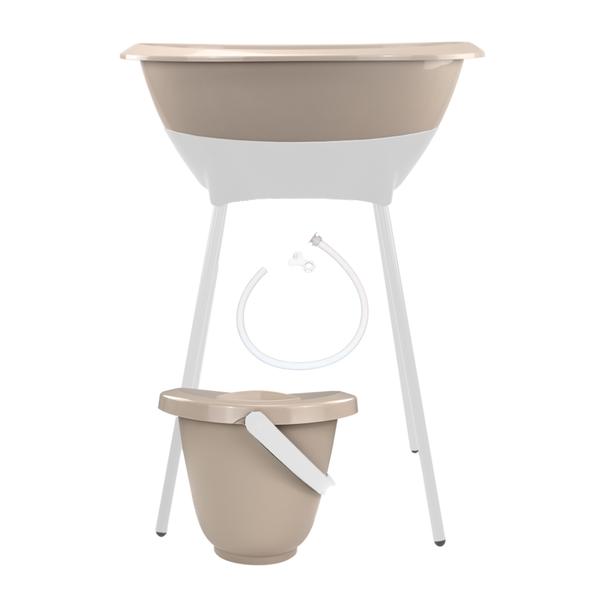 Bad Taupe + badstandaard Snow White (compleet)