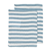 Hydrofiele washandjes 2-pack - Fat Stripe Jeans Blue