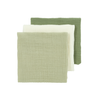Hydrofiele monddoekjes 3-pack - Naturel/Soft Olive/Olive Green