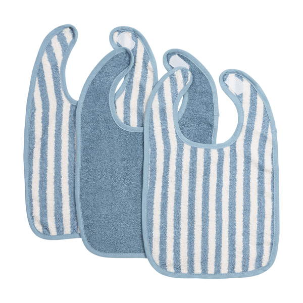 3-pack Slabben - Fat Stripe Jeans Blue