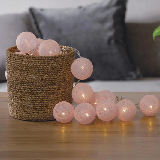 Garland of 20 light bulbs (380 cm) - Black/Pink/Gray