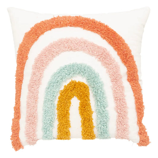 Tufted Rainbow Pillow