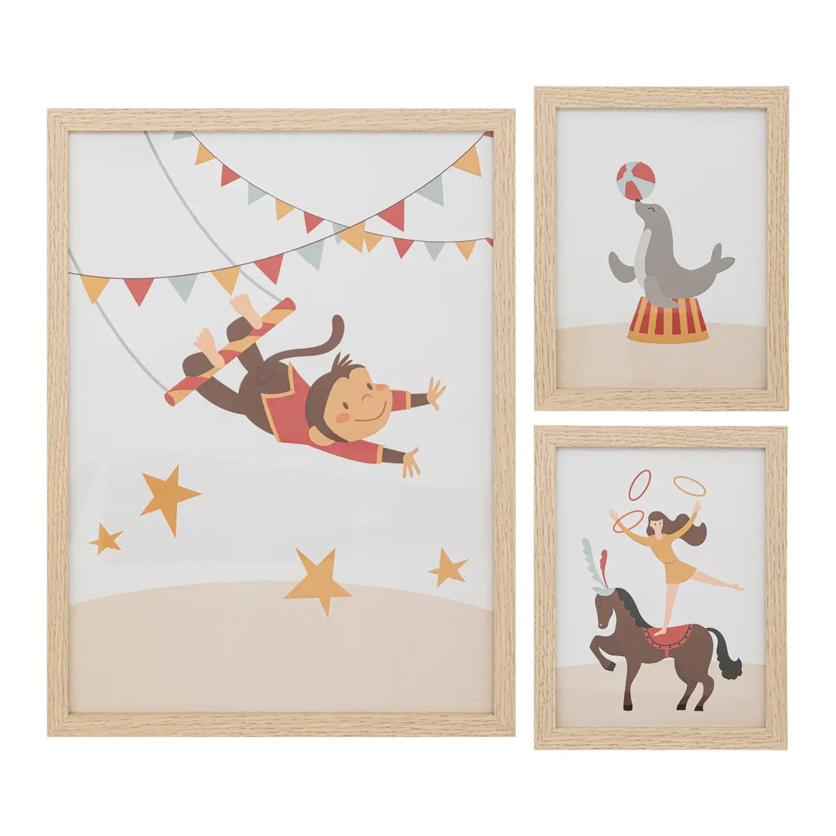 Set of three Circus Paintings