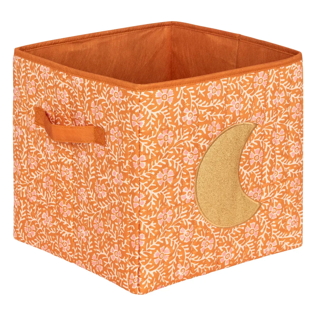 Pink storage box with pompoms