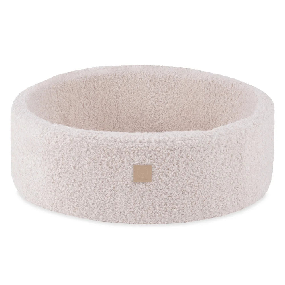 Ballenbak Fluffy Boucle rond 90x30 (inclusief ballen) - Pearl/Gold/Light Pink Pearl