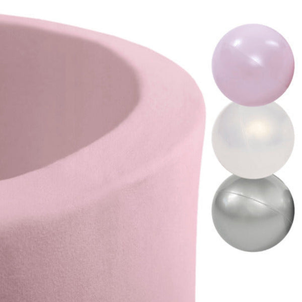 Ballenbak Licht roze Katoen rond 90x30 - inclusief ballen