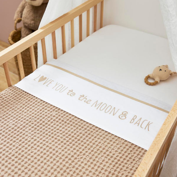 Ledikantlaken babybed (100x150 cm) - Love you to the Moon & Back