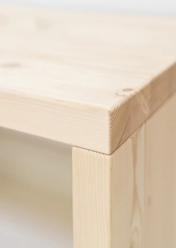 Opbergmeubel maat S (2-vaks) - Onbehandeld hout