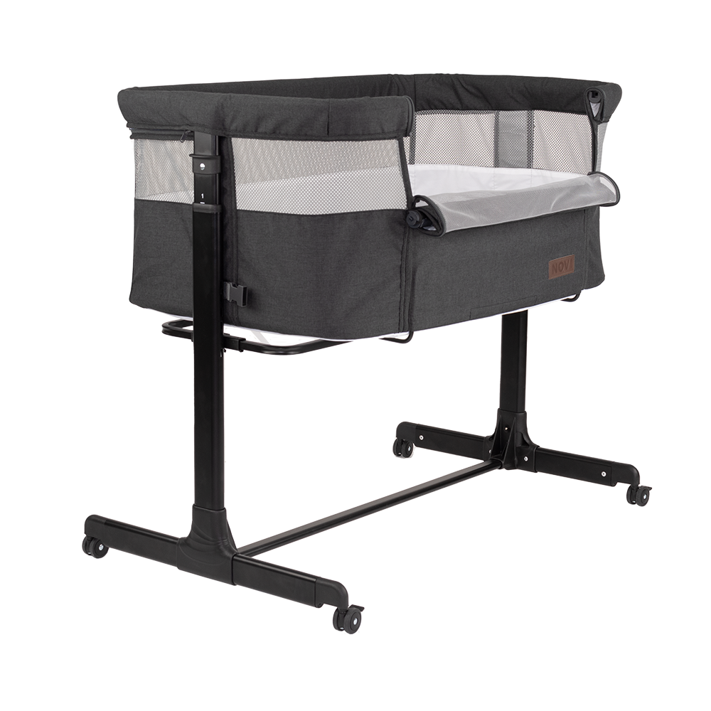 Novi Baby Co-sleeper - Black Melange – Knock Knock Kids