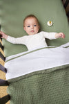 Ledikantlaken Bies Babybed (100x150 cm) - Olive Green