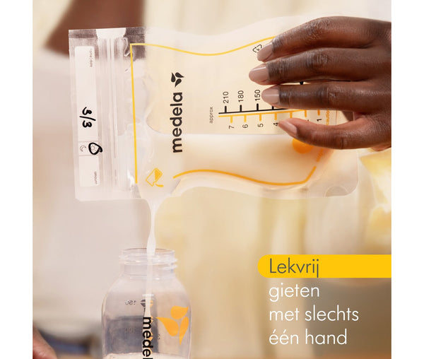 Breast milk storage bags with spout (box of 25)